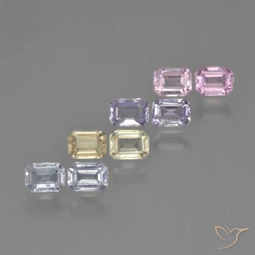 Multicolor Zafiro Gema - 0.3ct Corte octagonal (ID: 450717)