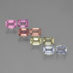 0.3ct Octagon Step Cut Multicolor Sapphire Gem for sale 0.3ct Octagon Step Cut Multicolor Sapphire Gem (ID: 450718)