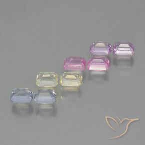 Sapphire Gemstones in 4 x 3 mm (calibrated) Size for Sale, Sapphire Stones in Multicolor Color