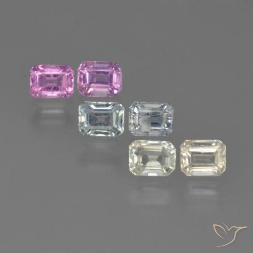Multicolor Sapphire Gem - 0.3ct Octagon Step Cut (ID: 451160)