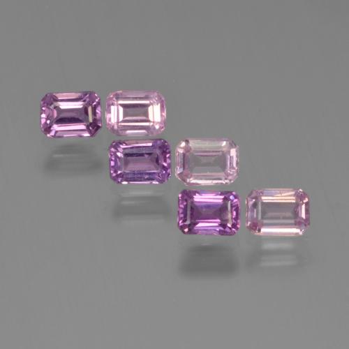 Deep Pinkish Purple Сапфир Камень - 0.3ct Восьмиугольная ступенчатая огранка (ID: 451165)