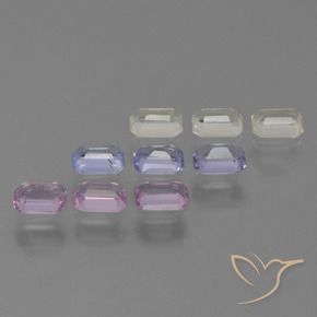 Sapphire Gemstones in 3.8 x 2.7 mm Size for Sale, Sapphire Stones in Multicolor Color