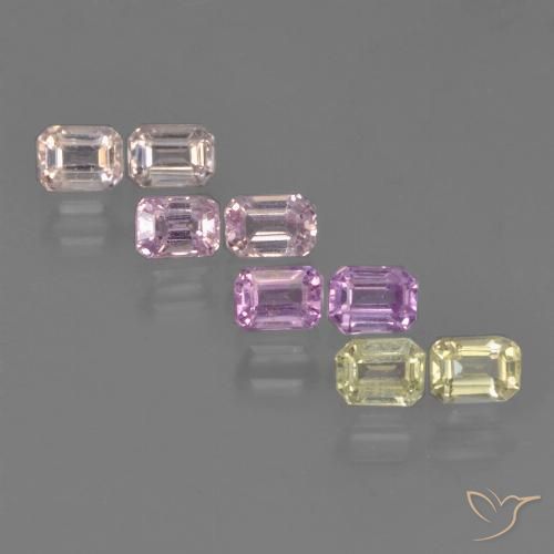 Многоцветный Сапфир Камень - 0.3ct Восьмиугольная ступенчатая огранка (ID: 451338)