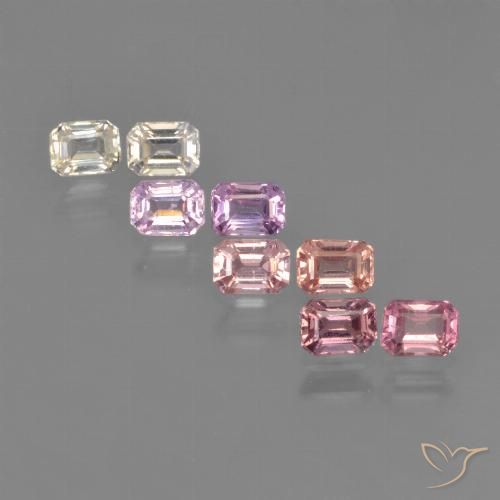 Multicolor Sapphire Gem - 0.3ct Octagon Step Cut (ID: 451339)