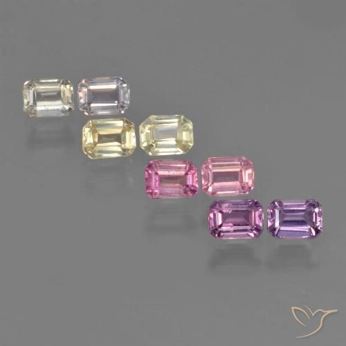 Multicolore Zaffiro Gem - 0.3ct Taglio ottagonale (ID: 451340)