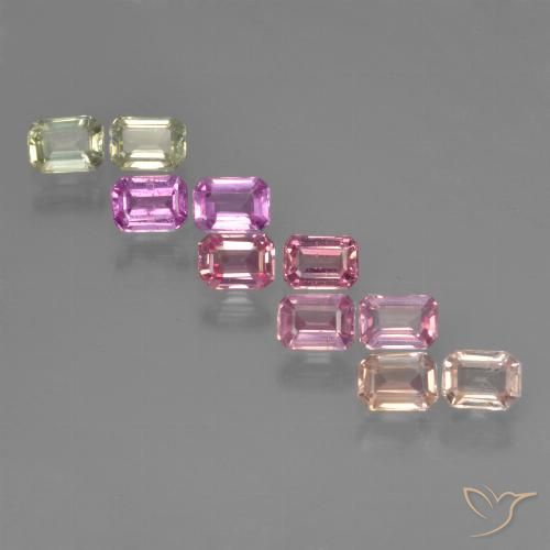 Multicolor Zafiro Gema - 0.2ct Corte octagonal (ID: 451343)