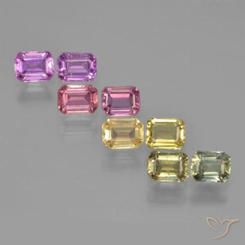 Multicolor Sapphire Gem - 0.3ct Octagon Step Cut (ID: 451371)