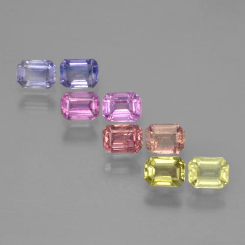 Multicolore Zaffiro Gem - 0.2ct Taglio ottagonale (ID: 451372)