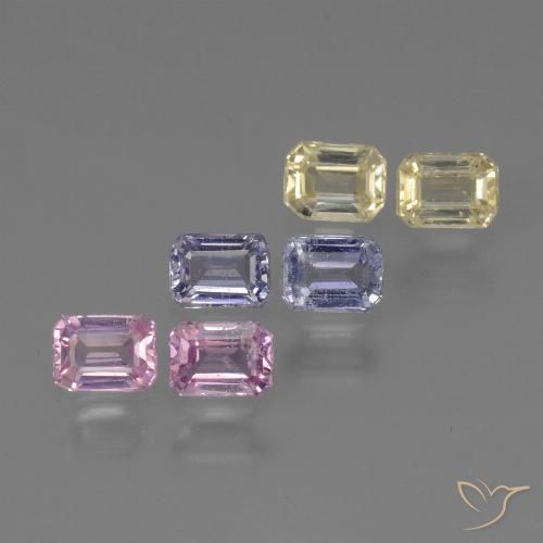 Multicolor Zafiro Gema - 0.3ct Corte octagonal (ID: 451410)