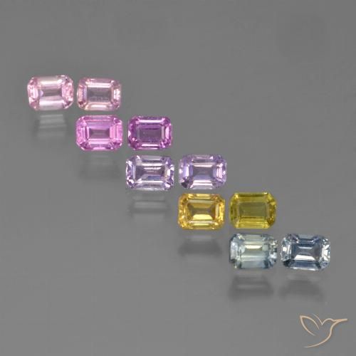 Multicolor Sapphire Gem - 0.3ct Octagon Step Cut (ID: 451425)