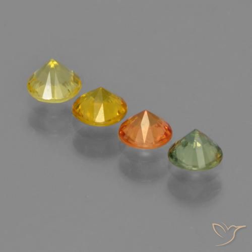 Sapphire Gemstones in 4.2 mm Size for Sale, Sapphire Stones in Multicolor Color
