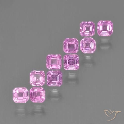 Rosado claro Zafiro Gema - 0.2ct Corte octagonal (ID: 452201)