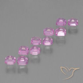 Sapphire Gemstones in 2.8 x 2.8 mm Size for Sale, Sapphire Stones in Purple-Pink Color