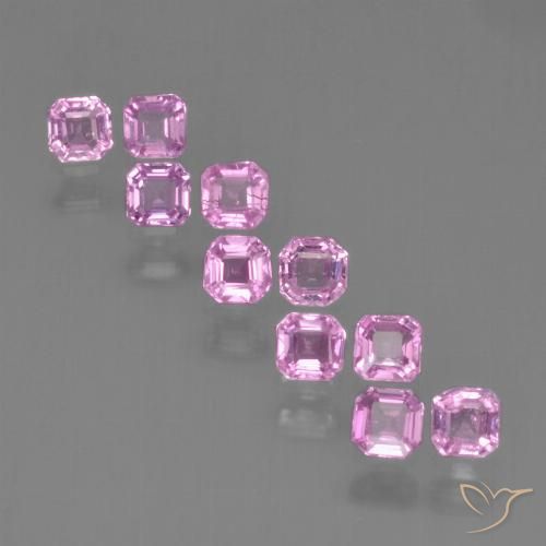 Very Light Pink Sapphire Gem - 0.1ct Octagon Step Cut (ID: 452210)