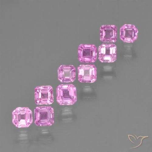Rosado púrpura real claro Zafiro Gema - 0.2ct Corte octagonal (ID: 452211)