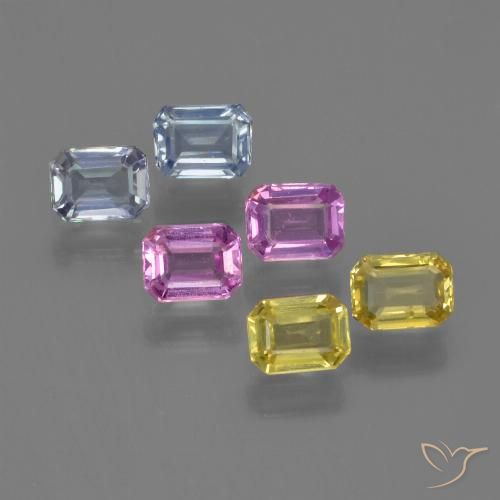 Multicolor Zafiro Gema - 0.3ct Corte octagonal (ID: 452274)