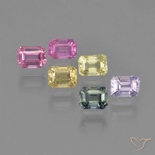 Multicolor Zafiro Gema - 0.4ct Corte octagonal (ID: 452278)