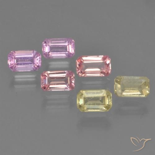 Multicolor Sapphire Gem - 0.4ct Octagon Step Cut (ID: 452279)