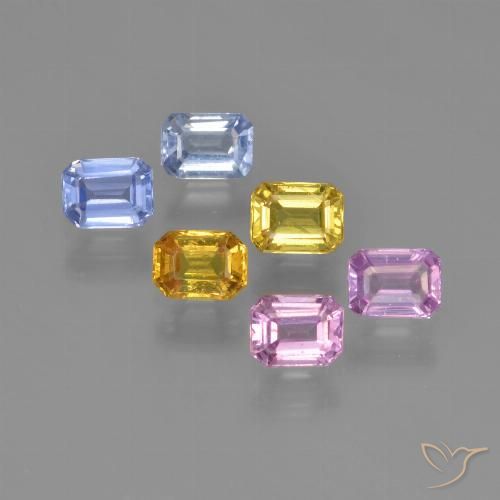 Multicolor Zafiro Gema - 0.3ct Corte octagonal (ID: 452283)
