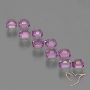 Sapphire Gemstones in 2.8 x 2.8 mm Size for Sale, Sapphire Stones in Medium Pink Color