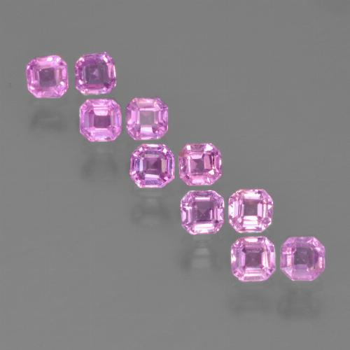 Rose pourpre royal léger Saphir gemme - 0.1ct Octogone taillé en degrés (ID: 452312)