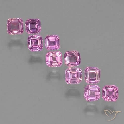 Rose moyen Saphir gemme - 0.2ct Octogone taillé en degrés (ID: 452315)