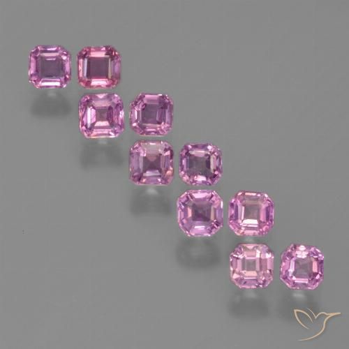 Royal Purple Pink Sapphire Gem - 0.2ct Octagon Step Cut (ID: 452316)