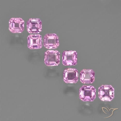 Light Pink Sapphire Gem - 0.2ct Octagon Step Cut (ID: 452317)
