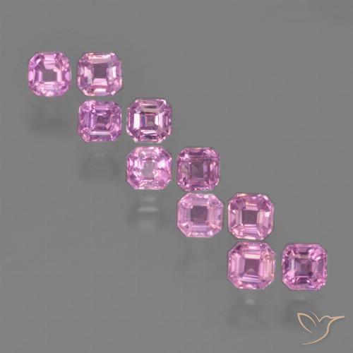 Very Light Royal Purple Pink Сапфир Камень - 0.2ct Восьмиугольная ступенчатая огранка (ID: 452318)
