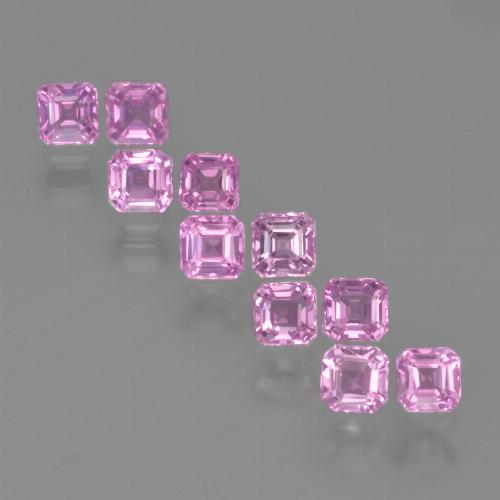 Rosado púrpura real claro Zafiro Gema - 0.2ct Corte octagonal (ID: 452334)