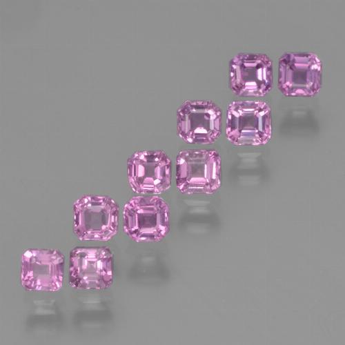 Light Royal Purple Pink Сапфир Камень - 0.2ct Восьмиугольная ступенчатая огранка (ID: 452335)