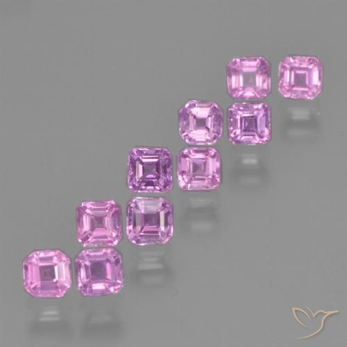 Rosado claro Zafiro Gema - 0.2ct Corte octagonal (ID: 452337)