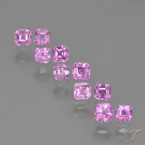 Light Royal Purple Pink Saphir Edelstein - 0.1ct Octagon Stufenschliff (ID: 452340)
