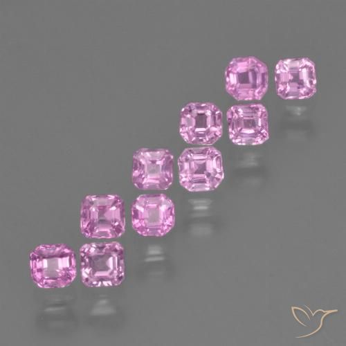 Rosado claro Zafiro Gema - 0.1ct Corte octagonal (ID: 452341)