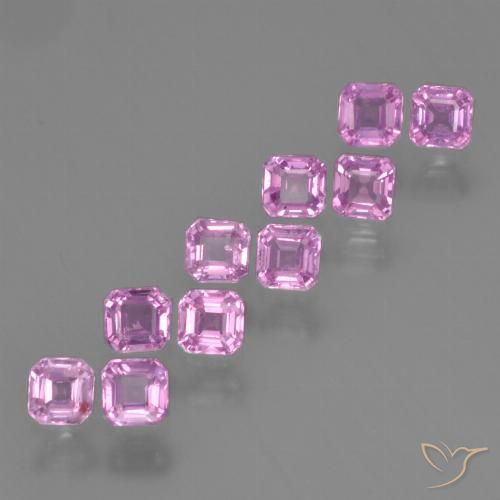 Rosa chiaro Zaffiro Gem - 0.2ct Taglio ottagonale (ID: 452343)