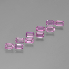 Purple Pink Sapphire Gem - 0.3ct Octagon Step Cut (ID: 452359)