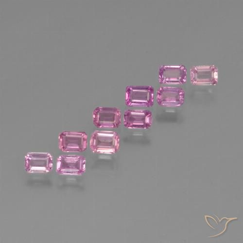 Rosa oscuro Zafiro Gema - 0.3ct Corte octagonal (ID: 452363)