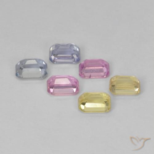 Sapphire Gemstones in 4 x 3 mm (calibrated) Size for Sale, Sapphire Stones in Multicolor Color