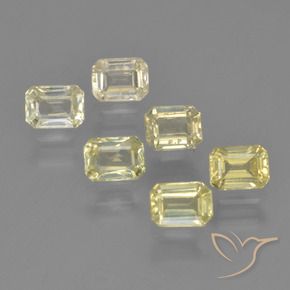 1.85 ctw Yellow Sapphire Stones, Natural Sapphire in Octagon Step Cut Shape for Sale