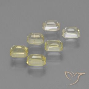 Sapphire Gemstones in 4 x 3.1 mm Size for Sale, Sapphire Stones in Light Laguna Yellow Color