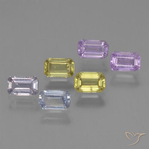 Multicolore Zaffiro Gem - 0.4ct Taglio ottagonale (ID: 452413)