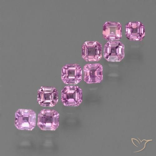 Pinkish Purple Sapphire Gem - 0.2ct Octagon Step Cut (ID: 452428)
