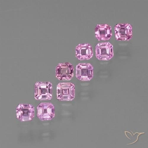 Pinkish Purple Sapphire Gem - 0.2ct Octagon Step Cut (ID: 452436)