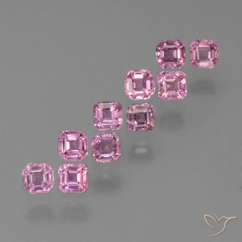 Pink Saphir Edelstein - 0.2ct Octagon Stufenschliff (ID: 452438)