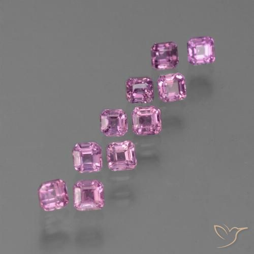 Royal Purple Pink Сапфир Камень - 0.2ct Восьмиугольная ступенчатая огранка (ID: 452439)