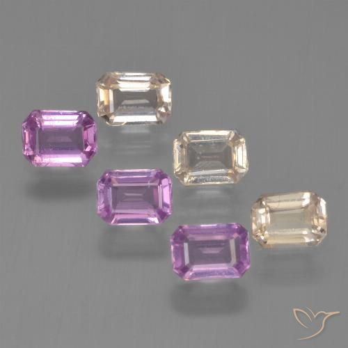 Многоцветный Сапфир Камень - 0.3ct Восьмиугольная ступенчатая огранка (ID: 452453)