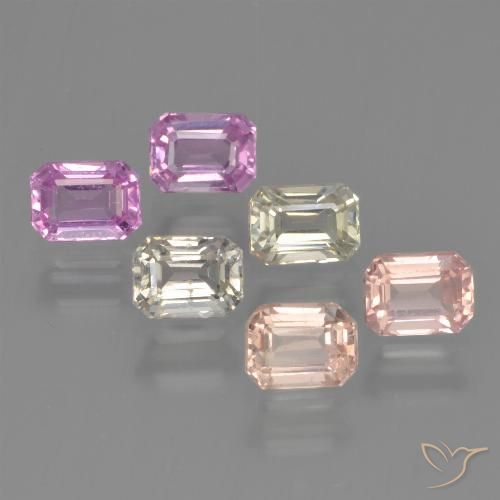 Multicolor Sapphire Gem - 0.3ct Octagon Step Cut (ID: 452455)