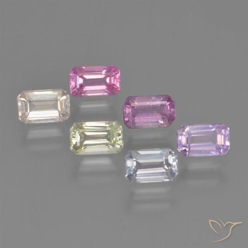Многоцветный Сапфир Камень - 0.4ct Восьмиугольная ступенчатая огранка (ID: 452456)