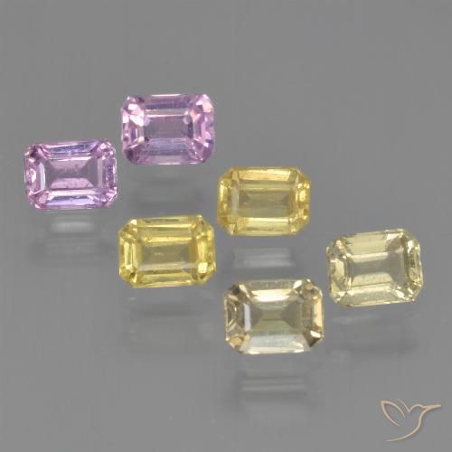 Multicolor Sapphire Gem - 0.3ct Octagon Step Cut (ID: 452458)