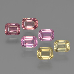 Multicolor Zafiro Gema - 0.3ct Corte octagonal (ID: 452461)